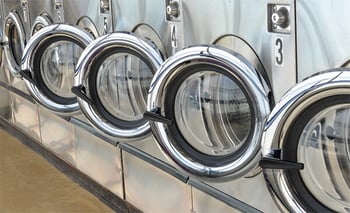 Line up of washing machines